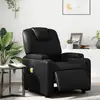 Image de vidaXL Fauteuil de massage inclinable électrique noir similicuir