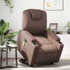 Image de vidaXL Fauteuil inclinable de massage Marron Similicuir