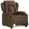 Image de vidaXL Fauteuil Inclinable Électrique, Chaise de Relaxation avec Dossier et Repose-Pied Réglables, Siège de Salon, Moderne, Marron Tissu