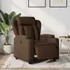 Image de vidaXL Fauteuil inclinable électrique Marron Tissu