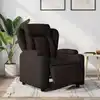 Image de vidaXL Fauteuil inclinable électrique Marron foncé Tissu