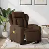 Image de vidaXL Fauteuil inclinable de massage électrique marron tissu