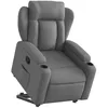 Image de vidaXL Fauteuil Inclinable, Chaise de Relaxation avec Dossier et Repose-Pied Réglables, Siège de Salon Salle de Séjour, Moderne, Gris Foncé Tissu
