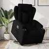 Image de vidaXL Fauteuil inclinable noir tissu