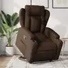 Image de vidaXL Fauteuil inclinable Marron Tissu