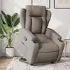Image de vidaXL Fauteuil inclinable taupe tissu