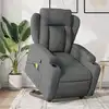 Image de vidaXL Fauteuil de massage inclinable Gris foncé Tissu