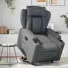 Image de vidaXL Fauteuil inclinable Gris Similicuir