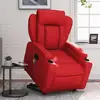Image de vidaXL Fauteuil inclinable de massage Rouge Similicuir