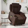 Image de vidaXL Fauteuil inclinable de massage électrique marron similicuir