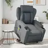 Image de vidaXL Fauteuil inclinable de massage électrique gris similicuir