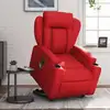 Image de vidaXL Fauteuil inclinable de massage électrique rouge similicuir