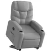 Image de vidaXL Fauteuil Inclinable, Chaise de Relaxation avec Dossier et Repose-Pied Réglables, Siège de Salon Salle de Séjour, Moderne, Gris Clair Tissu