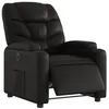 Image de vidaXL Fauteuil Inclinable Électrique, Chaise de Relaxation avec Dossier et Repose-Pied Réglables, Siège de Salon, Moderne, Noir Similicuir