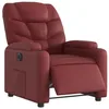Image de vidaXL Fauteuil Inclinable Électrique, Chaise de Relaxation avec Dossier et Repose-Pied Réglables, Siège de Salon, Moderne, Rouge Bordeaux Similicuir