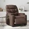 Image de vidaXL Fauteuil de massage inclinable électrique marron similicuir