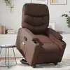Image de vidaXL Fauteuil inclinable de massage Marron Similicuir