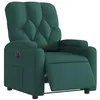 Image de Fauteuil inclinable électrique Vert foncé Tissu