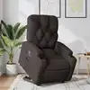 Image de vidaXL Fauteuil inclinable électrique marron foncé tissu