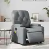 Image de vidaXL Fauteuil de massage inclinable électrique gris similicuir
