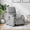 Image de vidaXL Fauteuil de massage inclinable électrique gris clair tissu