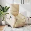 Image de vidaXL Fauteuil inclinable de massage électrique Crème Tissu