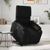 Image de vidaXL Fauteuil inclinable Noir Similicuir