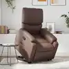 Image de vidaXL Fauteuil inclinable marron similicuir