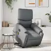 Image de vidaXL Fauteuil inclinable de massage électrique gris similicuir