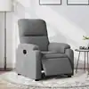 Image de vidaXL Fauteuil inclinable électrique gris foncé tissu microfibre