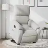 Image de vidaXL Fauteuil inclinable gris clair tissu microfibre