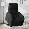 Image de vidaXL Fauteuil inclinable noir tissu microfibre