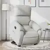 Image de vidaXL Fauteuil inclinable électrique gris clair tissu microfibre