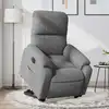 Image de vidaXL Fauteuil inclinable électrique gris foncé tissu microfibre