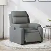 Image de vidaXL Fauteuil inclinable électrique Gris foncé Tissu