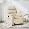 Image de vidaXL Fauteuil inclinable de massage électrique crème tissu