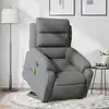 Image de vidaXL Fauteuil de massage inclinable Gris foncé Tissu