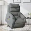 Image de vidaXL Fauteuil inclinable de massage électrique Gris foncé Tissu