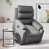 Image de vidaXL Fauteuil inclinable Gris Similicuir