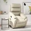 Image de vidaXL Fauteuil inclinable de massage électrique crème similicuir