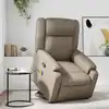 Image de vidaXL Fauteuil inclinable de massage Cappuccino Similicuir