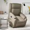 Image de vidaXL Fauteuil inclinable de massage électrique cappuccino similicuir