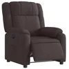 Image de Fauteuil inclinable électrique Marron foncé Tissu