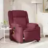 Image de vidaXL Fauteuil de massage inclinable électrique Rouge bordeaux Tissu