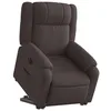 Image de Fauteuil inclinable électrique marron foncé tissu