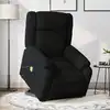 Image de vidaXL Fauteuil inclinable de massage électrique Noir Tissu