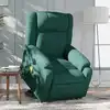 Image de vidaXL Fauteuil inclinable de massage électrique Vert foncé Tissu