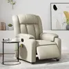 Image de vidaXL Fauteuil de massage inclinable électrique crème similicuir
