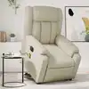 Image de vidaXL Fauteuil inclinable de massage électrique crème similicuir