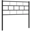 Image de vidaXL Tête de Lit, Accessoire de Lit avec Pieds, Tête de Cadre de Lit, Meuble de Chambre à Coucher Maison Intérieur, Métal Noir 75 cm